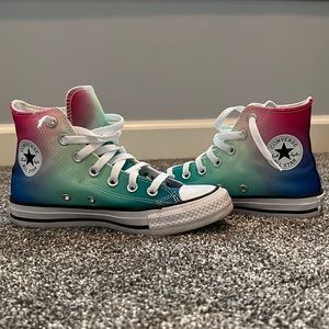 Rainbow/Tie Dye High Top Converse Sneakers